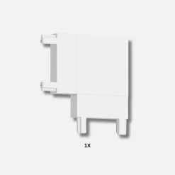 L-Samlestykke til SlimTrack Skinnesystem | 24 Volt | Hvid
