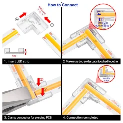L-Shape Vinkel | Hjørne | LED Strip 8mm COB IP20
