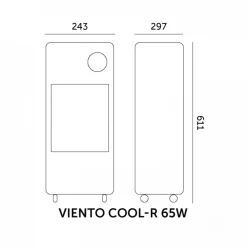 Luftkøler | 65W | VIENTO COOL R | Sort
