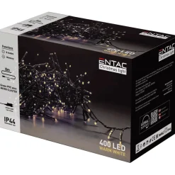 Lyskæde | Cluster | IP44 | 400 LED Dioder | WW | 8M