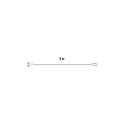Lyskæde | 5m | 5xE27 | Inkl. lampeskærm | CRETE M1 | Sort