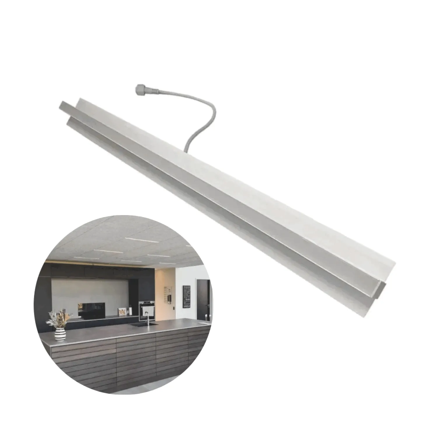 Lysskinne til Troldtekt | Planforsænket | 24V | 60cm | 3000K
