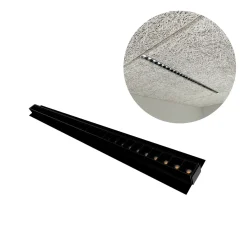 Lysskinne til Troldtekt | Sort/Sort | 60 cm | 24V | 3000K