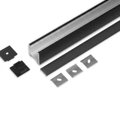 Lysskinne til Troldtekt 230V | 10m Sæt | Sort | LED | 4500K