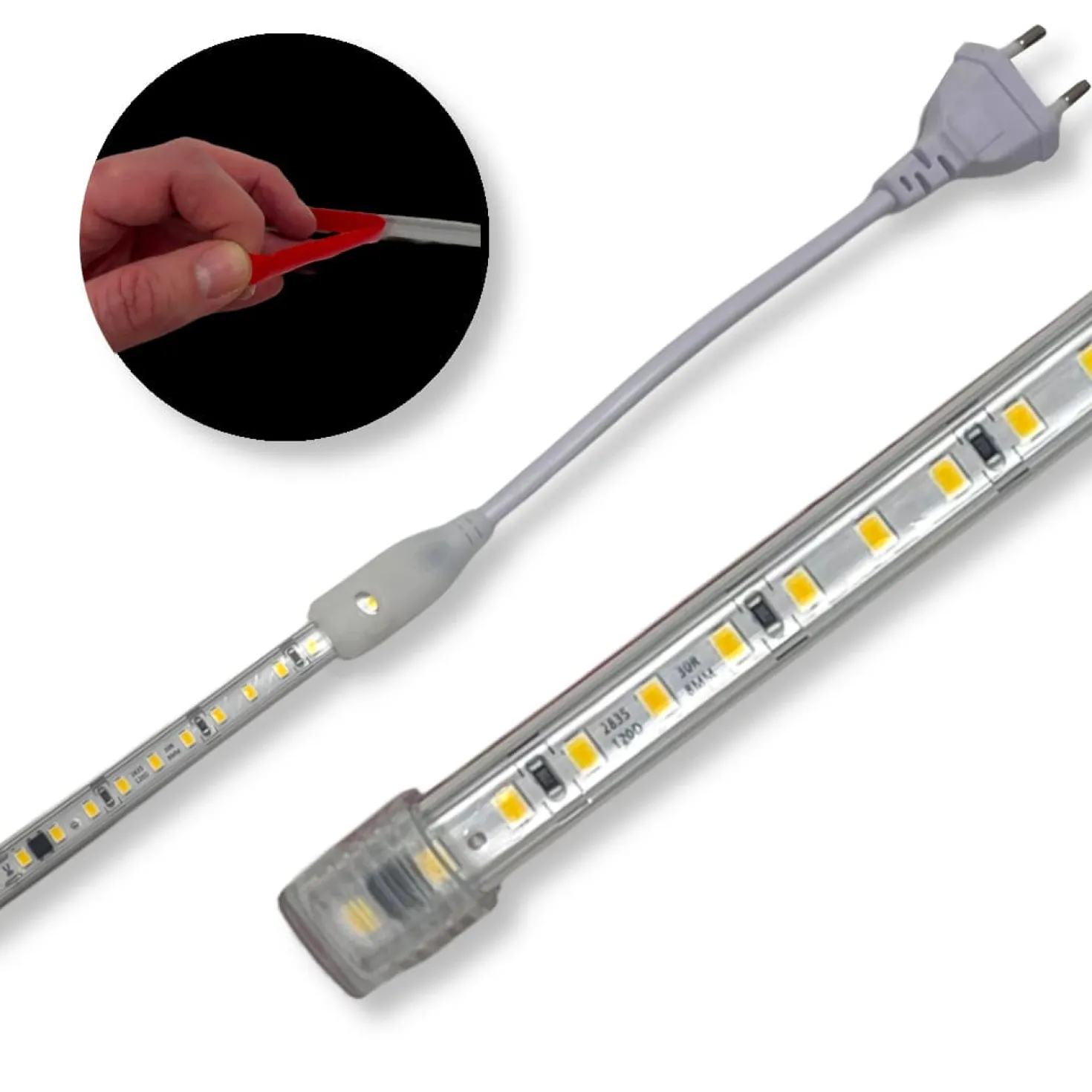 Lysskinne til Troldtekt 230V | 10m Sæt | Sort | LED | 4500K