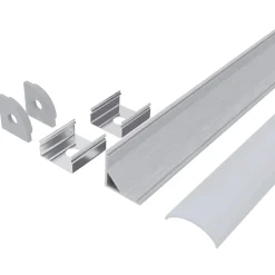 1m Alu hjørneprofil med U-formet diffuser | Op til 10mm LED Strip