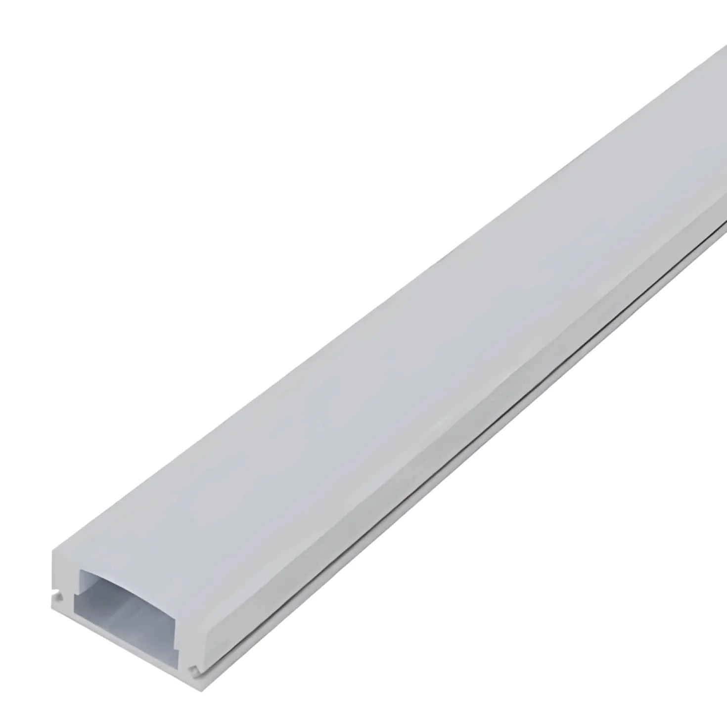 1m Aluprofil med milky diffuser | 17x7mm | Op til 12mm LED strip