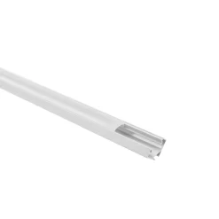 1m Aluprofil med milky diffuser | 18x18 mm | Hvid