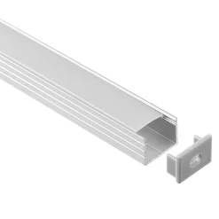 2m Aluprofil | 18x13mm | Alu | LED Skinne til påbyg