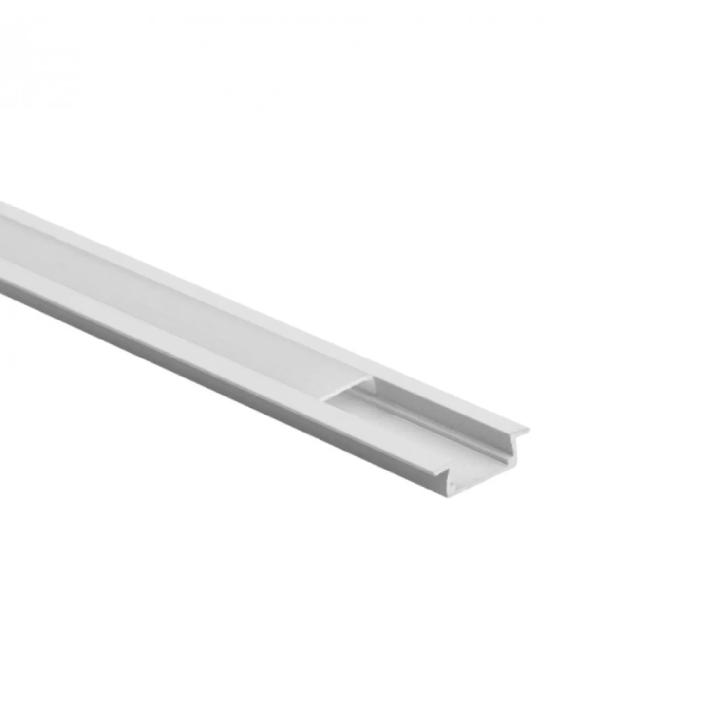 1m Aluprofil | 24x6mm | Hvid | Til LED strips