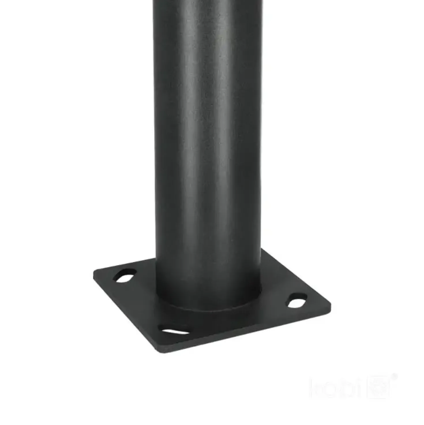 Mast til Gadelampe | Lygtepæl | 3m | Ø60mm | BASE SV | Sort