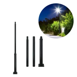 Mast til Gadelampe | Lygtepæl | 3m | Ø60mm | BASE SV | Sort