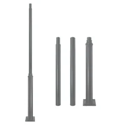 Mast til gadelampe | Lygtepæl | 3m | Ø60mm | BASE SV |Grå