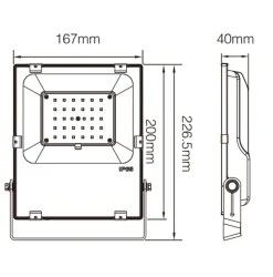 MiBoxer LED Projektør | 30W | RGB+CCT | 2.4Ghz RF | Zigbee 3.0 | FUTT03ZR