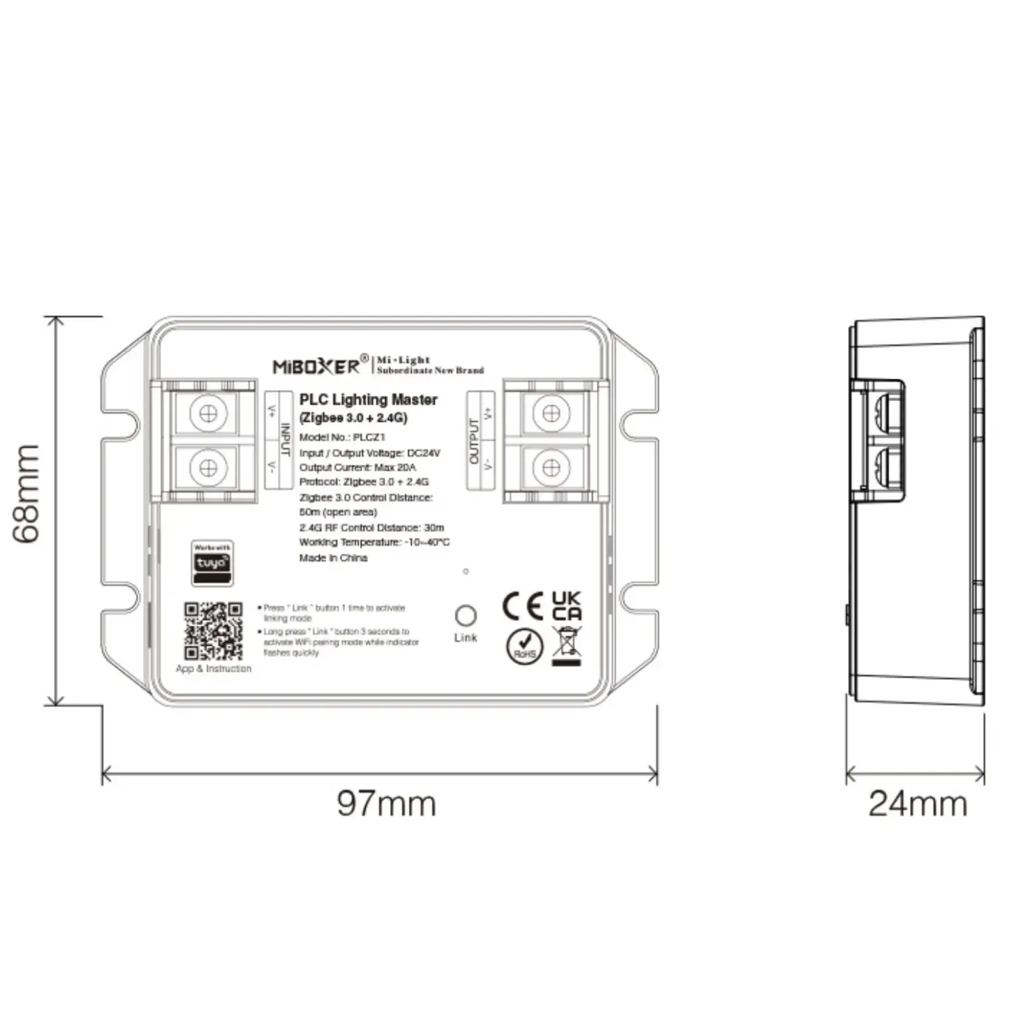 MiBoxer LED Controller til Trappebelysning | Zigbee+2.4G