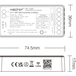 MiBoxer SPI LED Controller | 5i1 | 2.4Ghz | Hvid | SPIR5