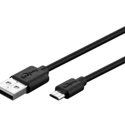 Micro USB Kabel | 2.5A | 1m | USB A | Sort (72227)