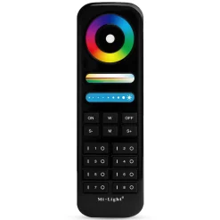 Mi-Light Fjernbetjening | RGB+CCT | 8 Zoner | Sort | FUT089-B
