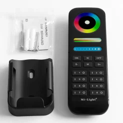 Mi-Light Fjernbetjening | RGB+CCT | 8 Zoner | Sort | FUT089-B