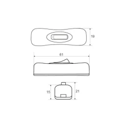 Mini afbryder | 12V/24V | Hvid