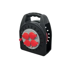 Mini kabeltromle | IP44 | 900W/2300W | 3G1,0mm² | m/j | 15m | Rød/Sort/Grå