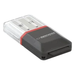 Mini kortlæser | Micro SD/TF | Micro SDHC | USB 2.0 | Sort