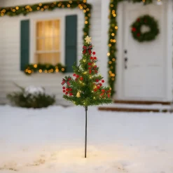 Mini Juletræ med lys | 230V | 10lm | 1W | IP44 | Grøn