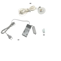 Mini Spot | 6-Pak | Stjernehimmel LED | 2800K | 240lm | 3W | Inkl. tilbehør | MITO MINI