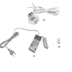 Mini Spot | 6-Pak | Stjernehimmel LED | 2800K | 240lm | 3W | Inkl. tilbehør | MITO MINI