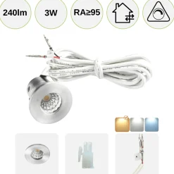 Mini Spot | 6-Pak | Stjernehimmel LED | 2800K | 240lm | 3W | Inkl. tilbehør | MITO MINI