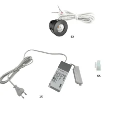 Mini Spot | 6-Pak | Stjernehimmel LED | 2800K | 240lm | 3W | Inkl. tilbehør | MITO MINI