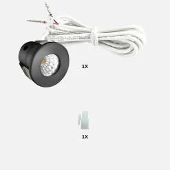 Mini Spot | Stjernehimmel LED | 2800K | 240lm | 3W | MITO MINI | Sort