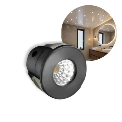 Mini Spot | Stjernehimmel LED | 2800K | 240lm | 3W | MITO MINI | Sort