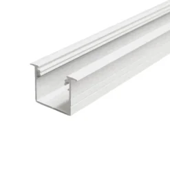 2m LED Skinne | 23x21mm | Hvid | Til Indbyg | Sæt
