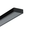 2m LED Skinne | 23x9mm | Sort | LED Profil til Påbyg | Sæt
