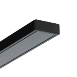 2m LED Skinne | 23x9mm | Sort | LED Profil til Påbyg | Sæt
