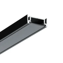 2m LED Skinne | 23x9mm | Sort | LED Profil til Påbyg | Sæt