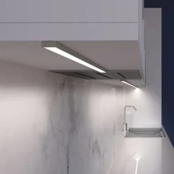 2m LED Skinne | 23x9mm | Sort | LED Profil til Påbyg | Sæt