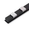 2m LED Skinne | 23x21mm | Sort | Til Indbyg | Sæt