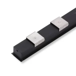 2m LED Skinne | 23x21mm | Sort | Til Indbyg | Sæt