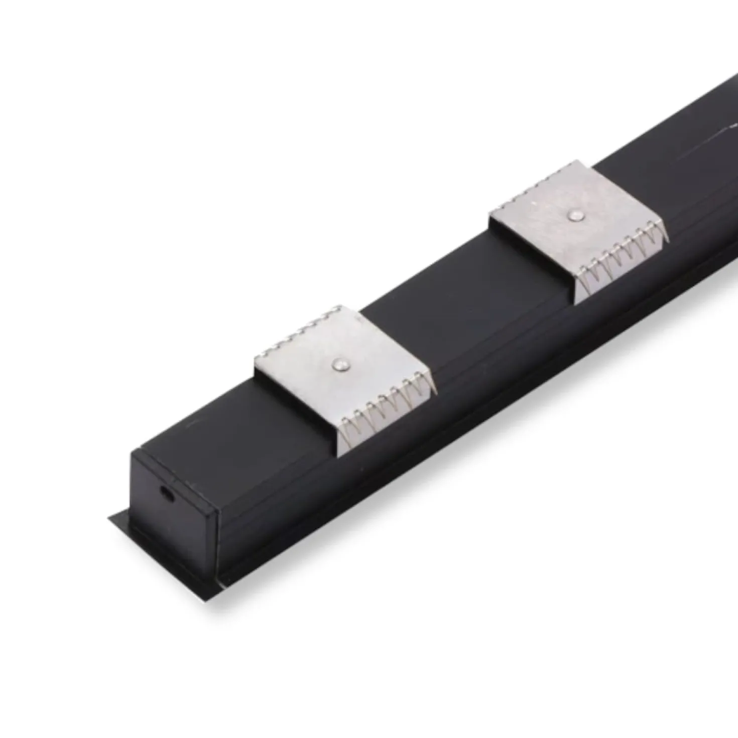 2m LED Skinne | 23x21mm | Sort | Til Indbyg | Sæt