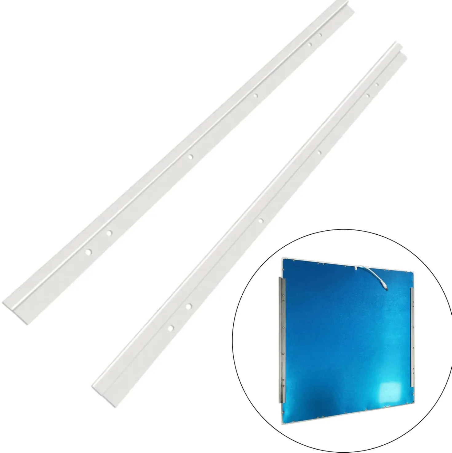 Montagebesalg til LED Panel 60x60 | Til asymmetrisk skjult skinnesystem