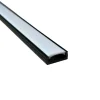 1m Plastprofil | 16x7mm | Sort | Passer til LED strips | Slim
