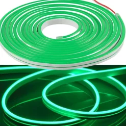 Neon LED Strip 24V | 5m | 6mm | Grøn | 350lm/m | 8W/m | IP65
