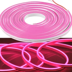 Neon LED Strip 24V | 5m | 6mm | Pink | 350lm/m | 8W/m | IP65