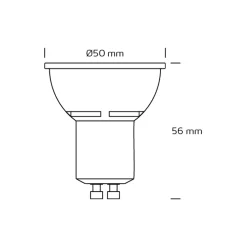 Nordtronic GU10 Pære | LED | 5W | 3000K | 360lm | Hvid | Dæmpbar
