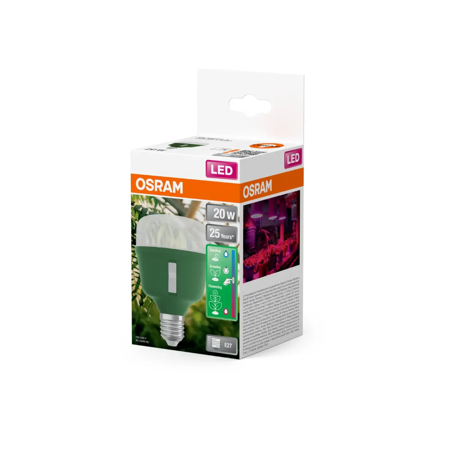 OSRAM Grolys Pære | Vækstspektrum | E27 | 650lm | 20W