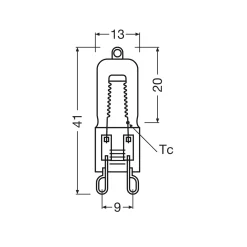 OSRAM Halopin 2 pak | Ovnpære | 40W | 230V | G9