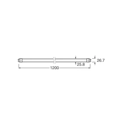 Osram LED Grolys Rør T8 | 120cm | 21 PPF | 15W | FLUORA | Glas