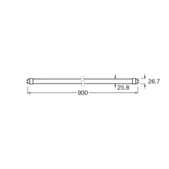 Osram LED Grolys Rør T8 | 90cm | 14 PPF | 10W | FLUORA | Glas